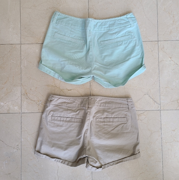 American Eagle Midi Stretch Shorts Bundle Khaki 4 - Picture 2 of 4